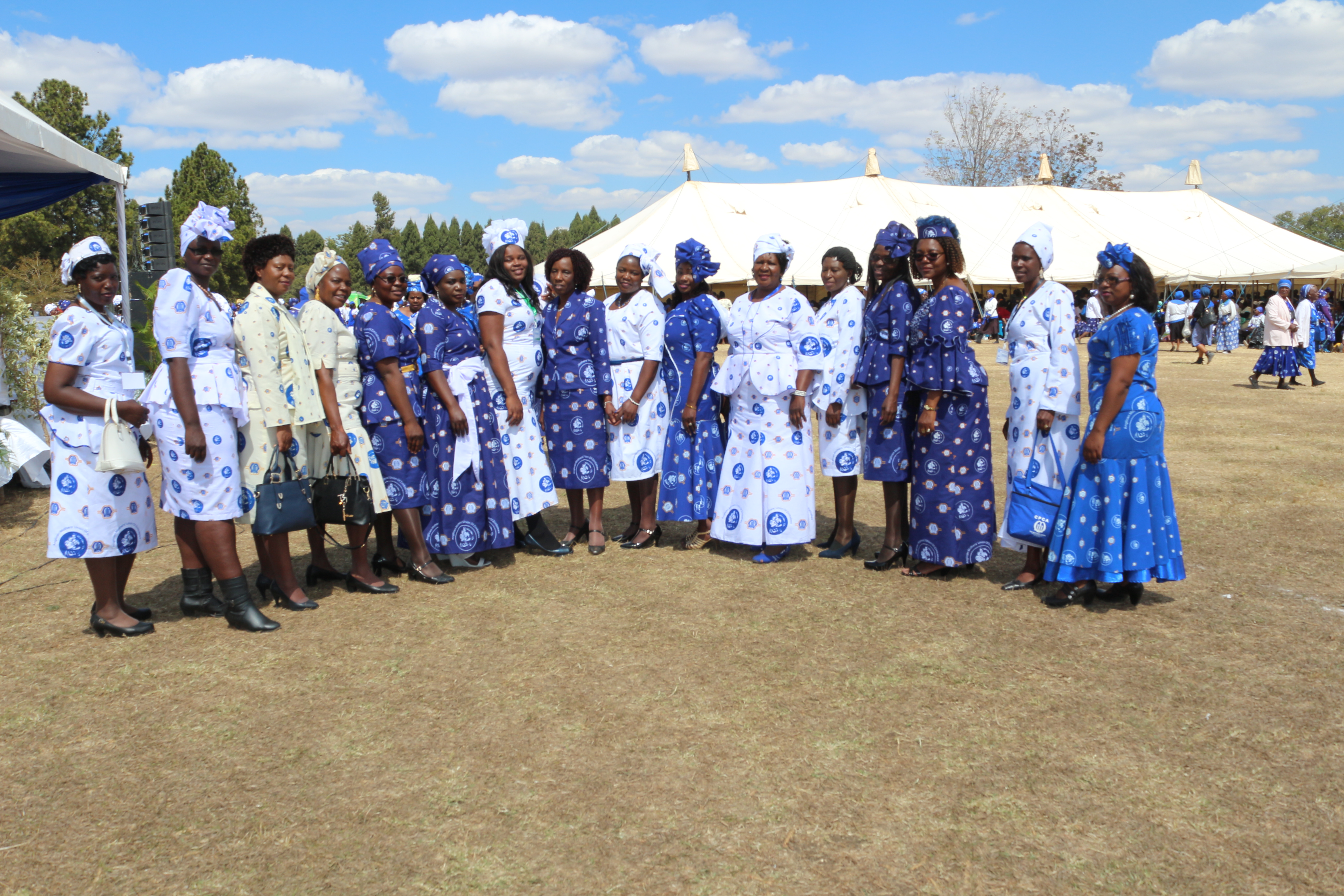 Members in Zimbabwe taking part in fashion show